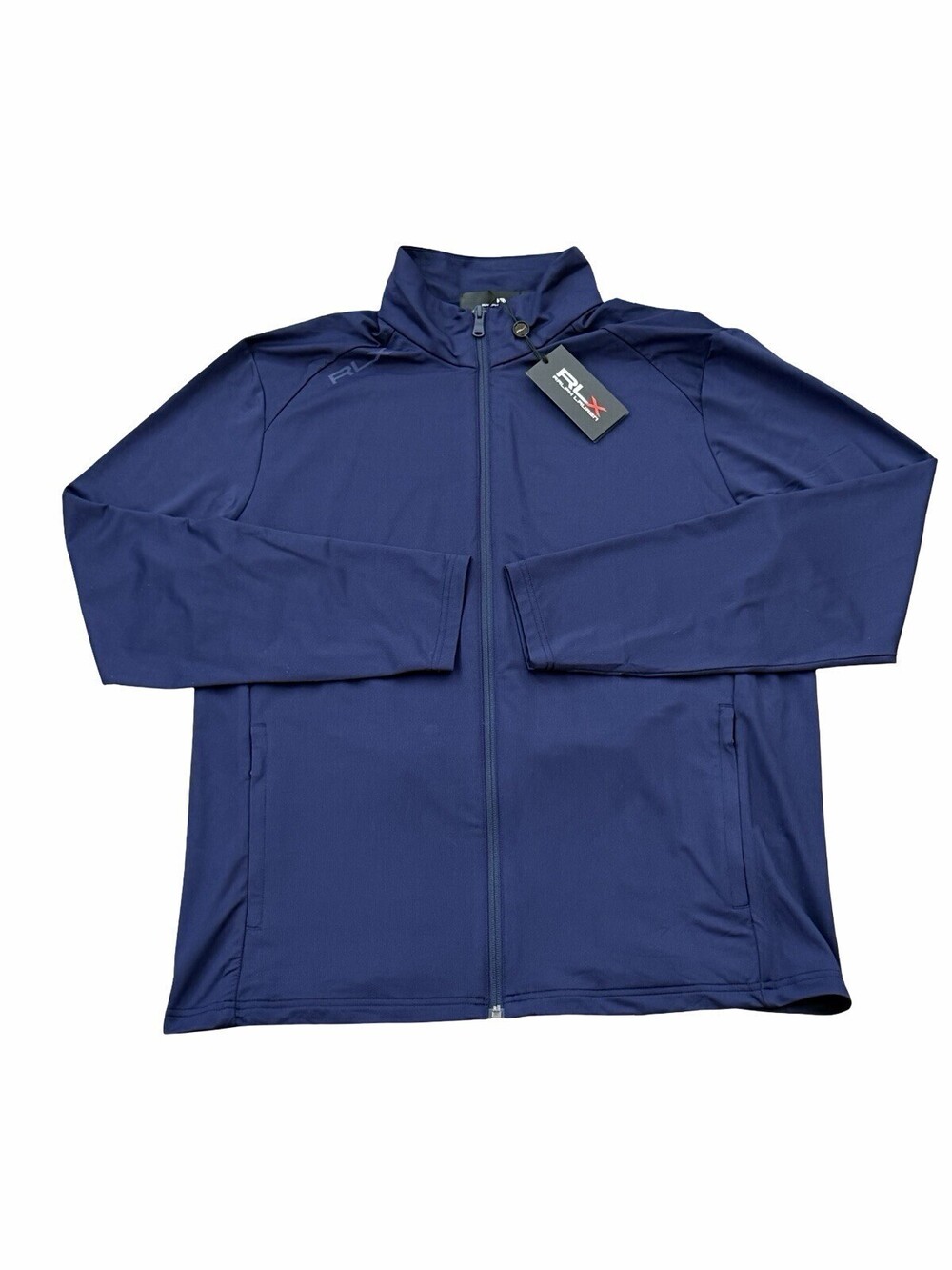 $168 Navy Blue RLX Golf Lightweight Full Zip Jacket Size Large NWT